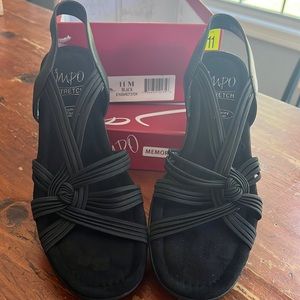 Size 11 brand new w tags impo memory foam straps sling backs